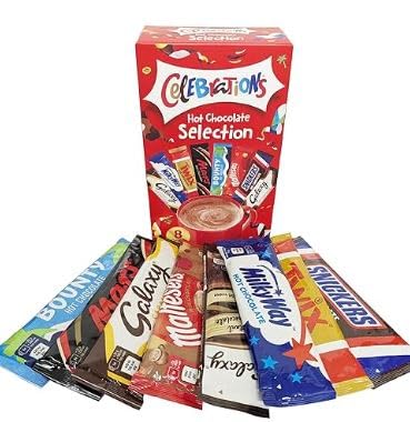 *BRITISH GOODS* Mocha & Hot Chocolate Selection. Necafe Quality Street Mocha (x7), Nescafe Aero Peppermint Mocha (x7), Celebratons Hot Chocolate (x8)